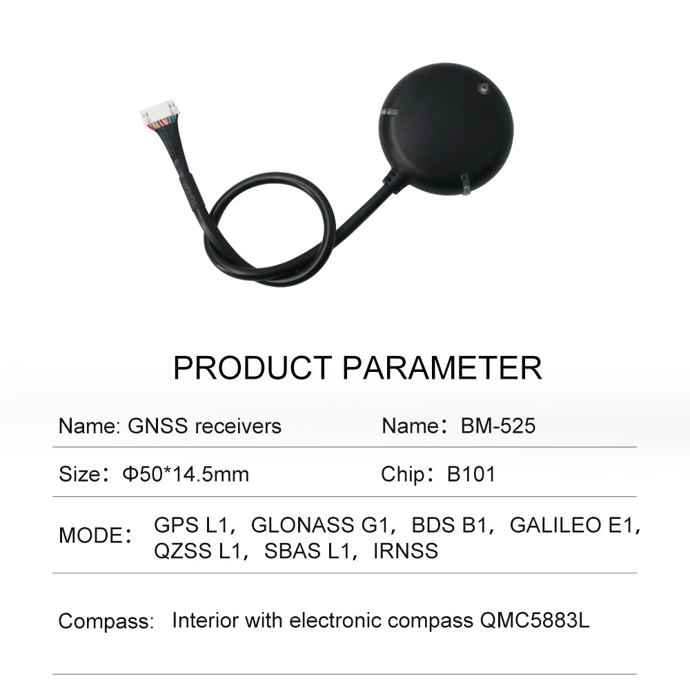 Beitian GNSS receiver Beidou GPS navigation and positioning module open source BM-525 Beitian GNSS receiver Beidou GPS navigation and positioning module open source BM-525